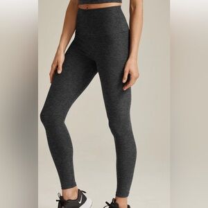 Beyond Yoga Spacedye Caught In The Midi High Waisted Legging Black Charcoal